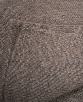 LISA YANG Коричневый шарф Paris из кашемира 401529