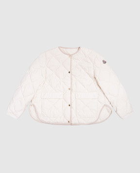 Moncler ENFANT Детская бежевая пуховая куртка Ursella с логотипом J29541A0004254A811214