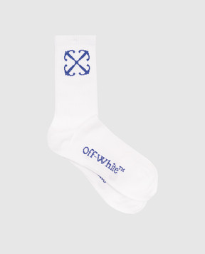 Off-White Білі шкарпетки з емблемою OWRA039S25KNI001