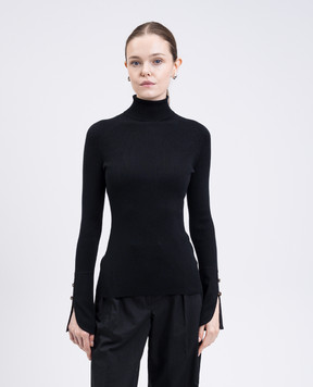 PROENZA SCHOULER Черный гольф Belle из шелка и кашемира R2537348KS052