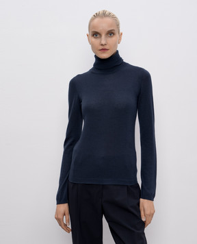 Brunello Cucinelli Синій гольф з кашеміру та шовку M13800063P
