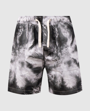 Palm Angels Серые шорты в принт PMCB058S25FAB002