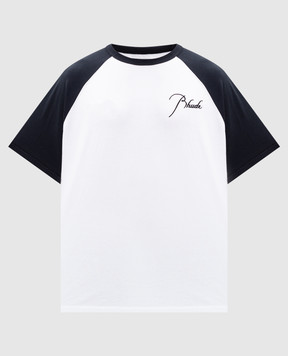 Rhude Белая футболка с вышивкой логотипа RHPF24TT12012
