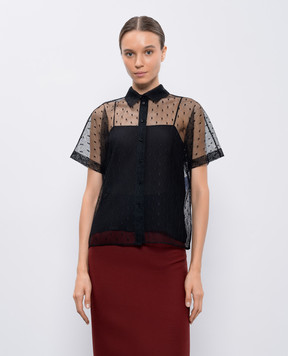 Christian Dior Черная блуза из сетки 141B78A8656
