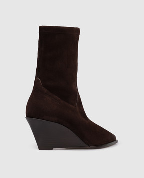 Jimmy Choo Коричневые замшевые ботильоны Haley HADLEYAB60SUE