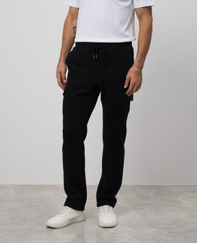 CAPOBIANCO Черные брюки с логотипом 17M721DF004656BLACK