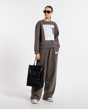 Maison Margiela MM6 Серый свитшот с принтом с логотипом S52GU0242M25012