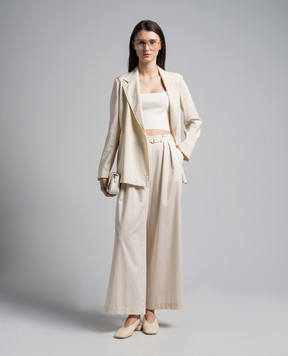 JOSEPH Бежеві штани Sateen Tunis JP001605