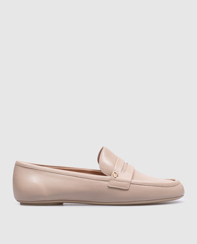 Gianvito Rossi Бежеві шкіряні лофери GIORGIA G2531405GOM