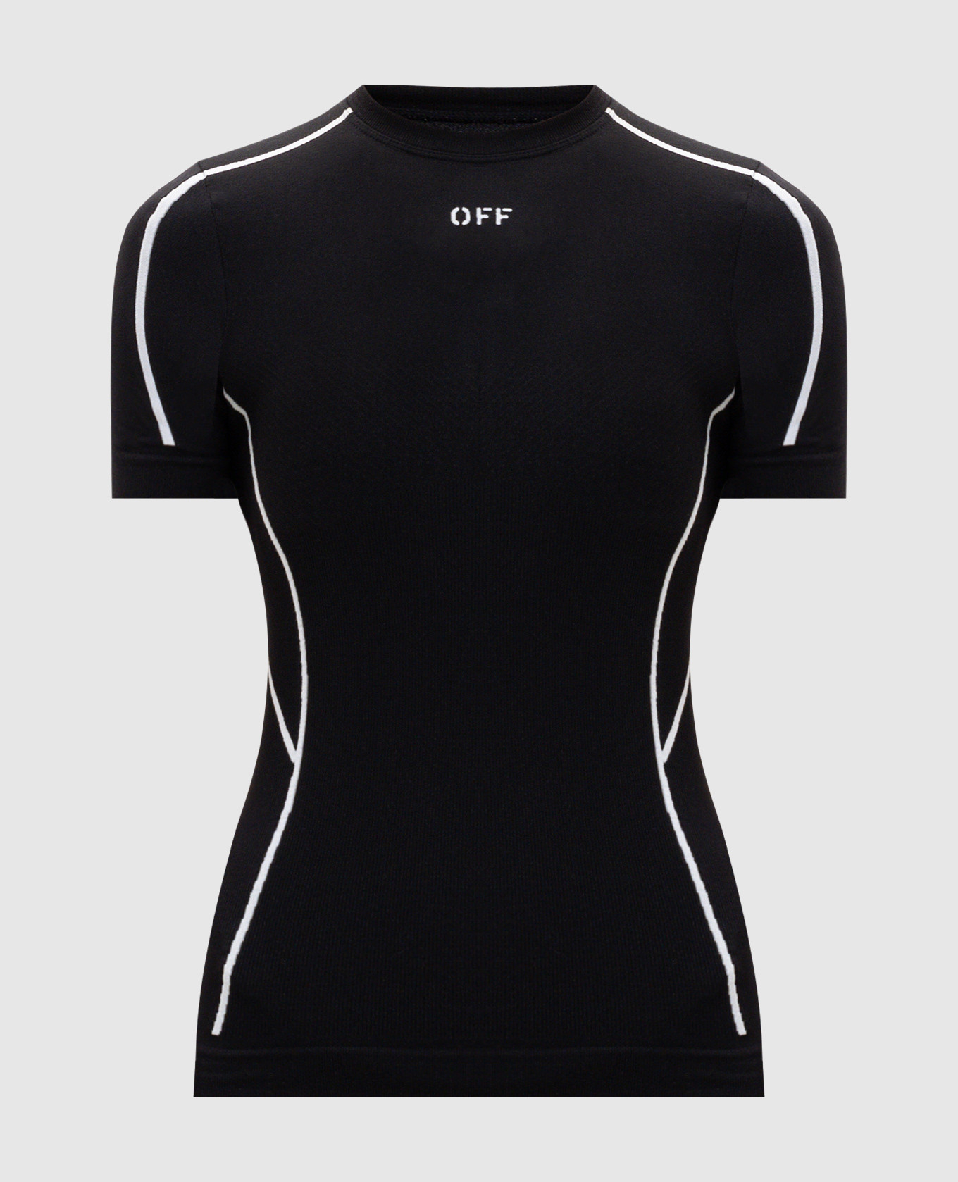 

Черная футболка с контрастным узором логотипа, Черный, Футболки