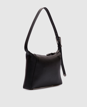Brunello Cucinelli Черная кожаная сумка Duo MBFOD2663
