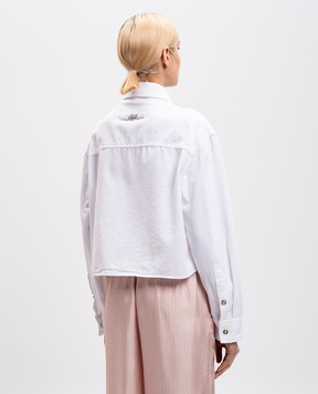 Versace Біла укорочена сорочка 10190181A13651