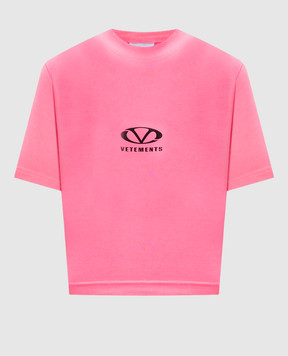 Vetements Рожевий топ з логотипом WA66TR700H
