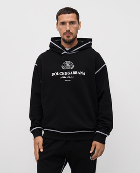 Dolce&Gabbana Чорне худі з принтом логотипа G9BDXZG7NON
