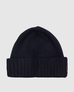 MooRER Синяя шапка BERET из кашемира BERETCWS
