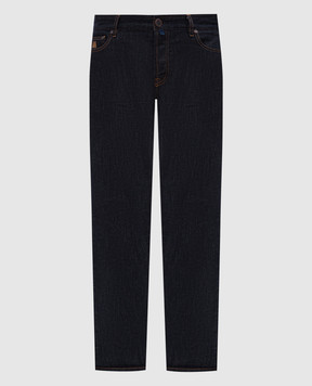 MooRER Синие джисы PAVEL с логотипом PAVEL04DARKDENIM