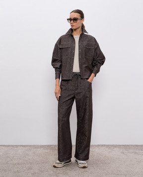 Brunello Cucinelli Бежева футболка прямого крою M0T81BI100