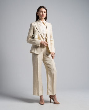 Max Mara Weekend Бежевый жакет NALUT из льна. NALUT