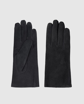 Sermoneta Gloves Сірі замшеві рукавички на хутрі 2PSUEDE
