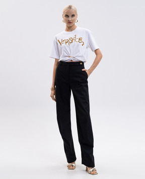 Versace Чорні штани з емблемою Medusa 10201281A14794