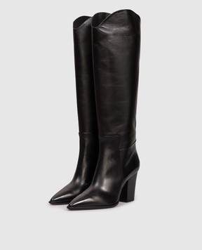 Santoni Чорні шкіряні чоботи WSWO59592HI3NHPE