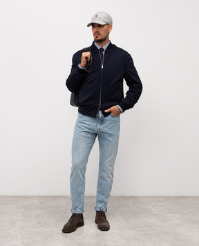 Brunello Cucinelli Голубые джинсы с патчем логотипа M241PO1090