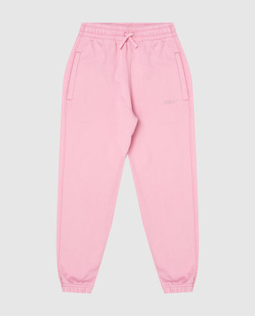 Off-White Детские розовые джогеры с принтом логотипа. OGCH001F24FLE002