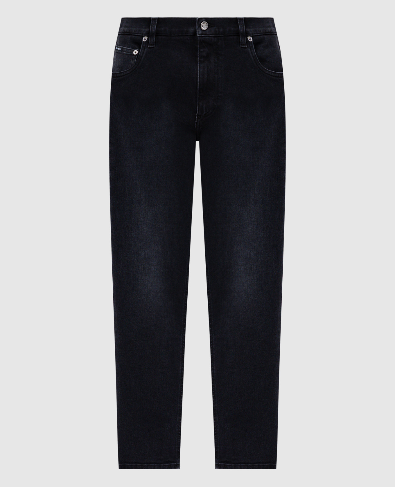 

Черные джинсы с логотипом Dolce&Gabbana, Черный, Зауженные джинсы