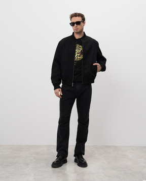 Versace Черная футболка с принтом Medusa Punk 10133021A12451