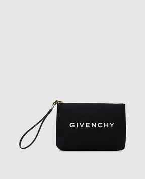 Givenchy Черная косметичка с леном с принтом логотипа. BB60KSB1F1