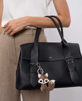 Max Mara Weekend Коричневый кожаный брелок FANTINO в виде лисы FANTINO