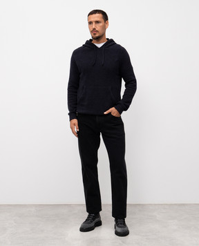 Woolrich Синє худі з нашивкою логотипа CFWOKN2032MRUF5048