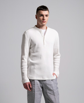 Brunello Cucinelli Белый джемпер в тканом узоре. MW8381365