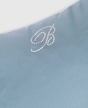 Blumarine Голубая декоративная подушка Laguna с кристаллами Swarovski H0000210016