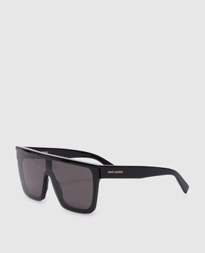 Saint Laurent Черные очки с принтом логотипа SL607
