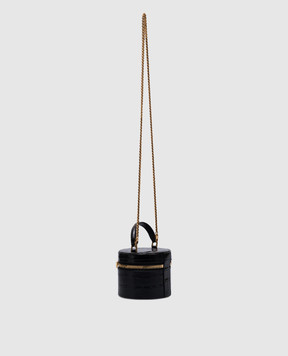 Tom Ford Черная кожаная сумка мини с тиснением под кожу крокодила L1843LCL403X