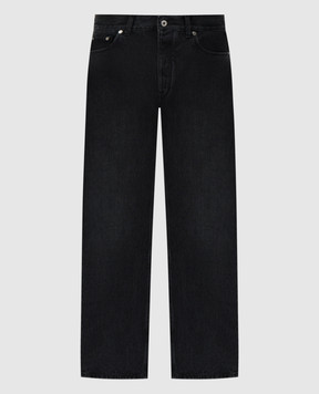 Off-White Серые джинсы с эффектом потертости OMYA138C99DEN002