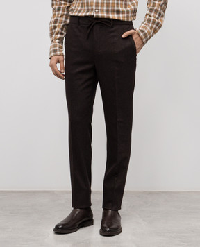 Slowear Коричневі штани з вовни та кашеміру 1T00984932A