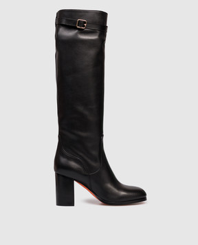 Santoni Чорні шкіряні чоботи WSNU71746HI3NDYL