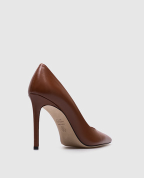 Stuart Weitzman Коричневые кожаные туфли Power SK364