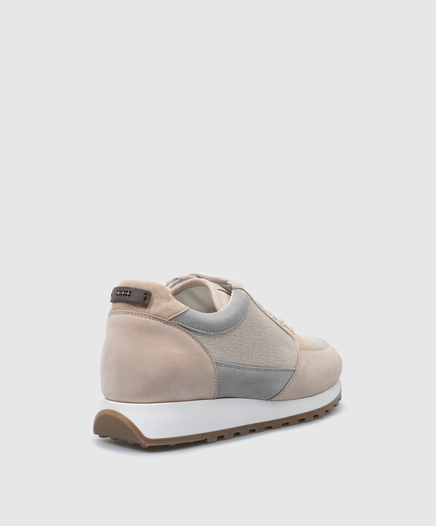 Peserico Бежеві комбіновані кросівки з ланцюжком моніль A39634C0RCC200 зображення 3