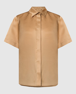 Max Mara Коричневая блуза ACANTO из шелка ACANTO1234