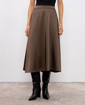 Brunello Cucinelli Коричнева спідниця міді M0H38G3679