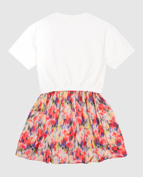 Off-White Детское платье Watercolor с логотипом OGDB06DS25FAB001