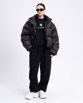 Vetements Сірий пуховик з вишивкою логотипа UH76PU200BW