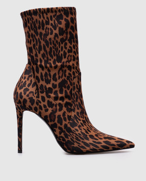 Stuart Weitzman Коричневые ботильоны POWER в анималистичный принт SL697