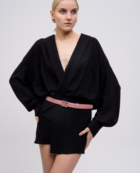 Dolce&Gabbana Розовый кожаный ремень с монограммой логотипа. BE1554AQ845