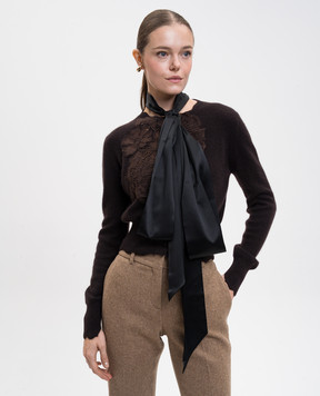 Ermanno Scervino Чорний шарф із шовку D472R701HKC