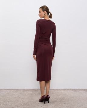 Max Mara Бордова сукня з драпіруванням ZITTO ZITTO