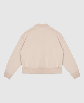Brunello Cucinelli Детский бежевый бомбер с аппликацией BN05NE872C